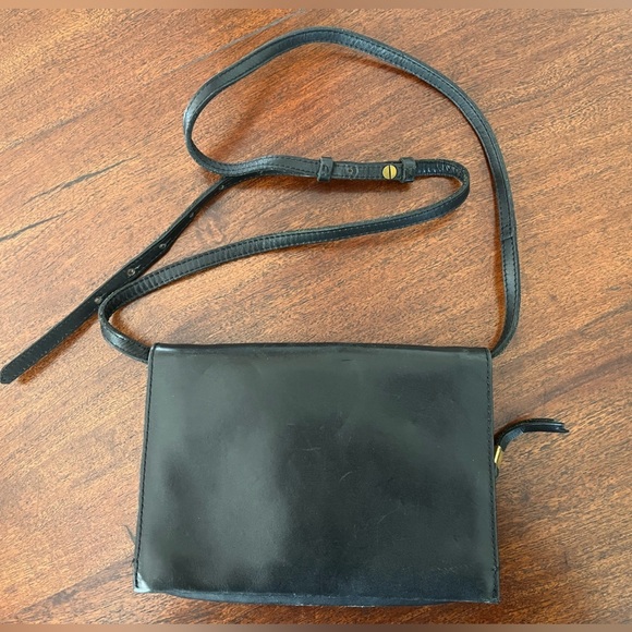 Madewell The Morgan Leather Crossbody Bag Clutch Black with Mirror Boho Concert - Picture 7 of 8